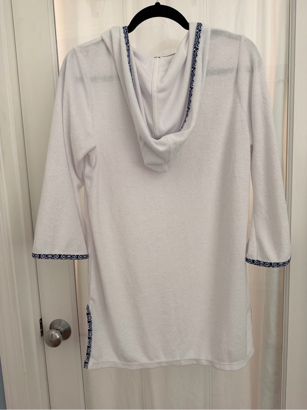 Helen Jon Hooded Terry swim coverup Tangier - Picture 3 of 6